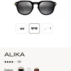 Maui Jim Alika Sunglasses in Black and Gold